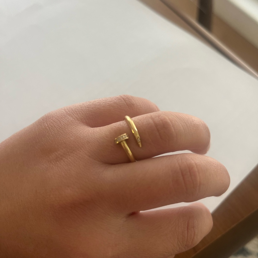 18k Solid Gold Ring - image 5